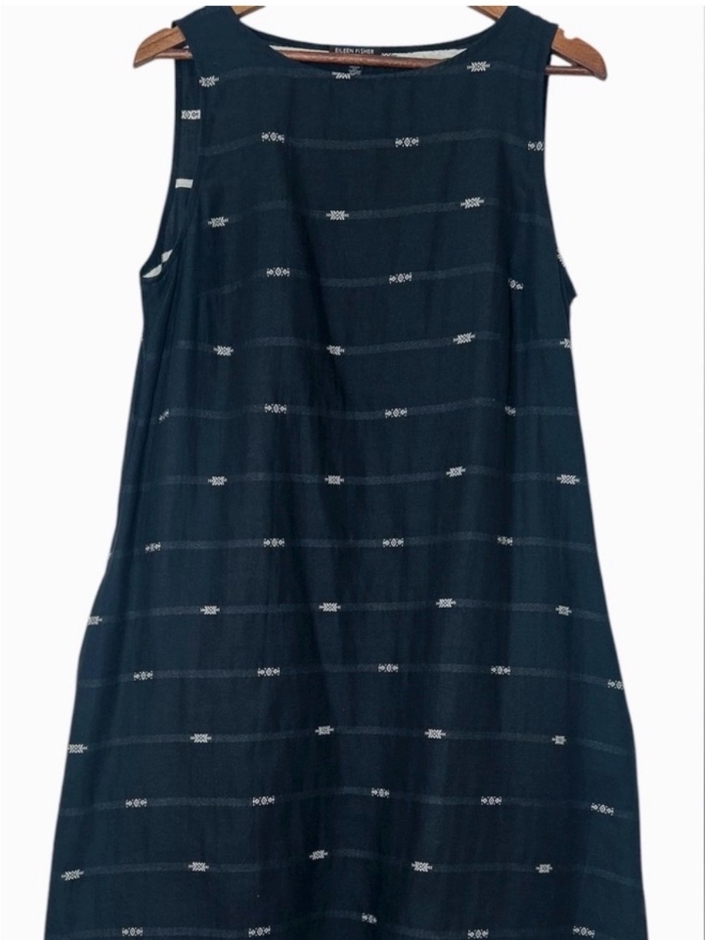 Eileen Fisher Black Aztec patterned Mini Dress